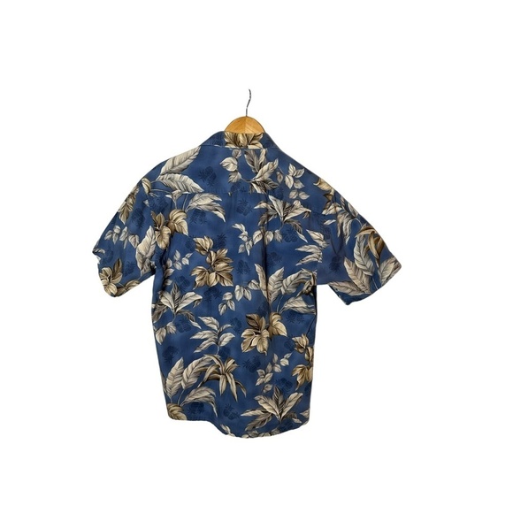 Vintage Pierre Cardin Hawaiian Short Sleeve Shirt Blue Men's Medium - Picture 2 of 7